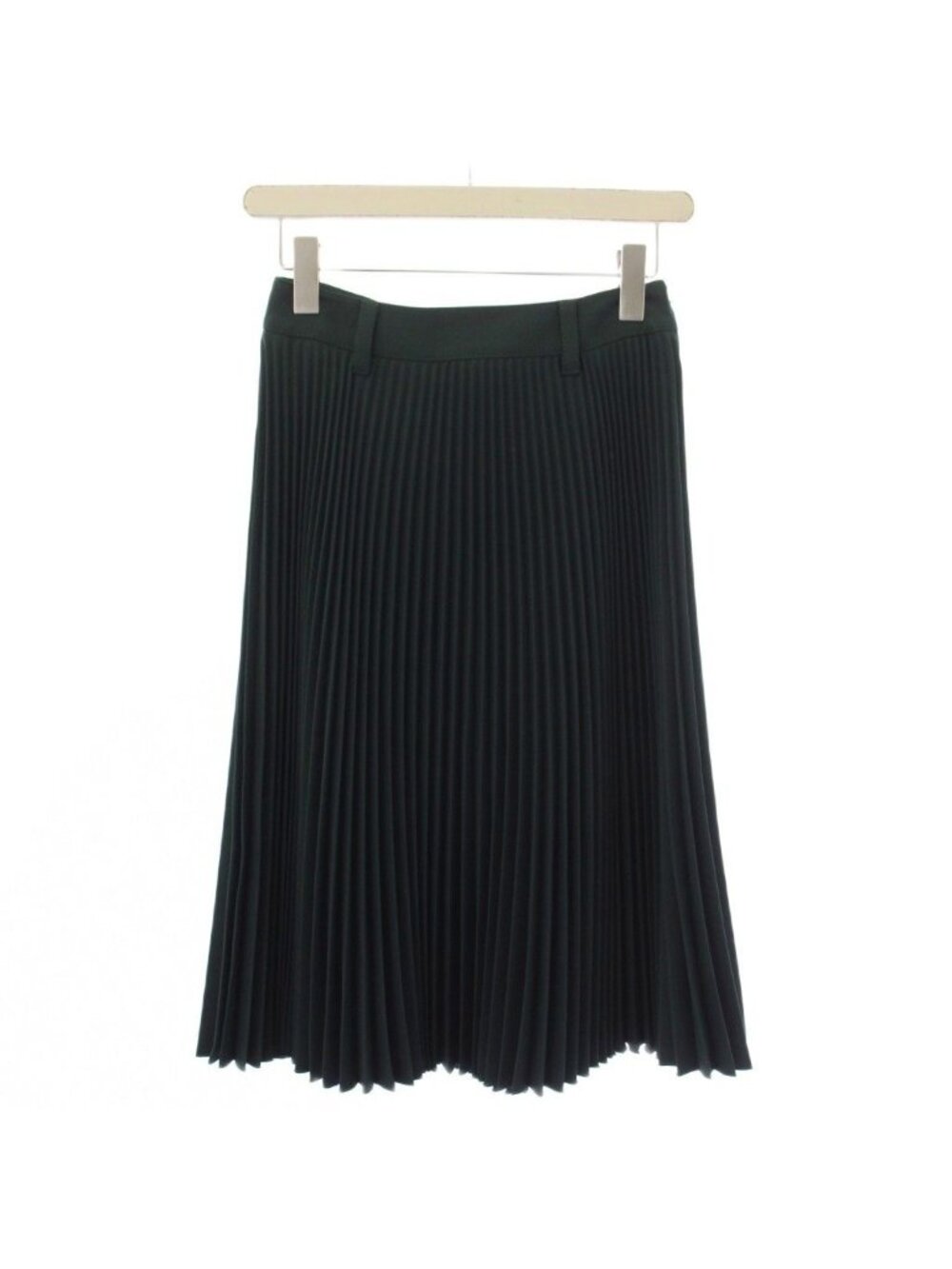 Prada Pleated Skirt Knee-Length Green 36